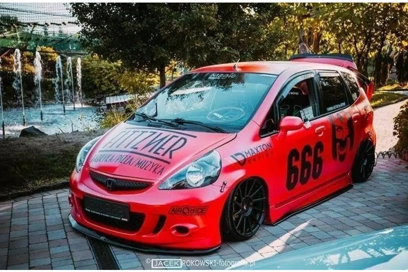Maxton Design Heckspoiler Lippe für Honda Jazz Mk1 Hochglanz schwarz – Ansicht 2