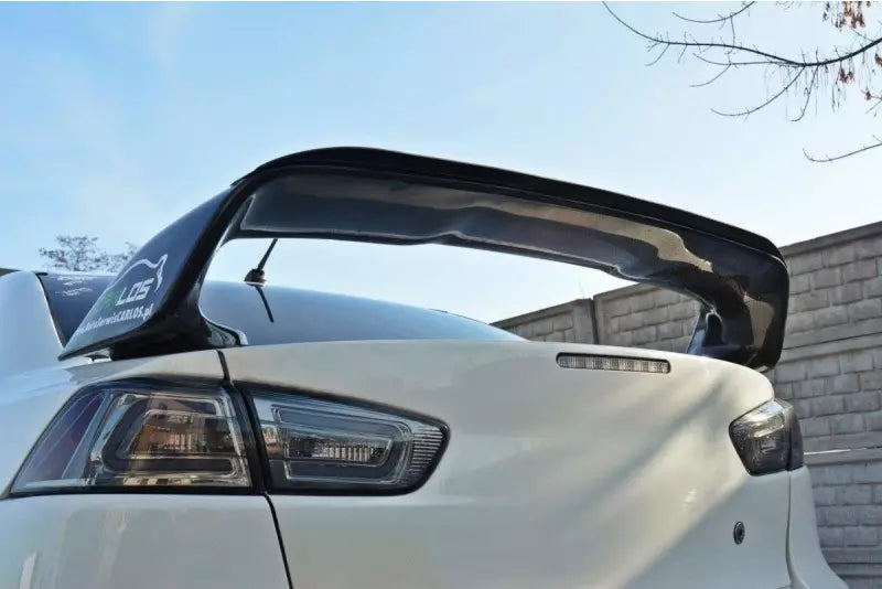 Maxton Design Heckspoiler Lippe für Mitsubishi Lancer Evo X Hochglanz schwarz – Ansicht 1