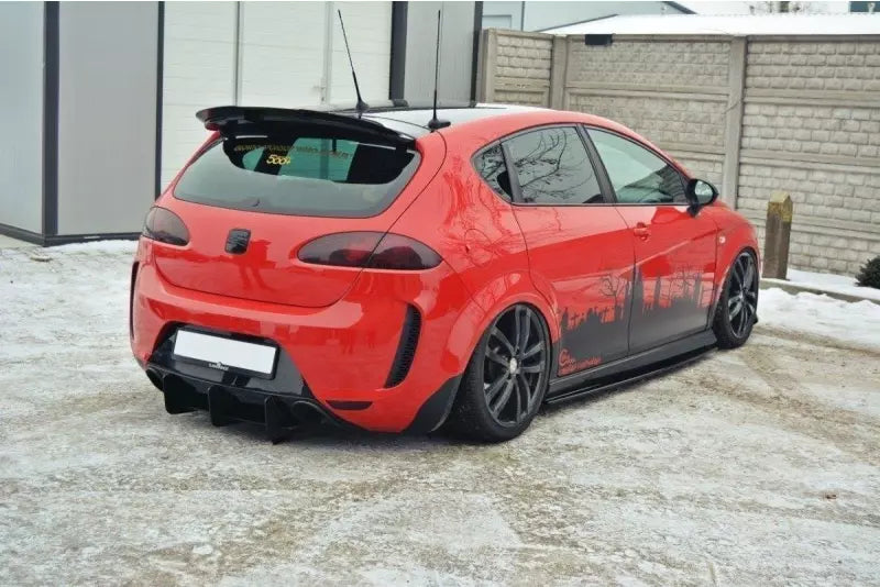 Maxton Design Heckspoiler Lippe für Seat Leon 2 (Typ 1P) MS Design Hochglanz schwarz – Ansicht 2