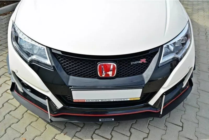 Maxton Design Street Pro Frontlippe V.2 für Honda Civic IX Mk9 Type R schwarz – Ansicht 1