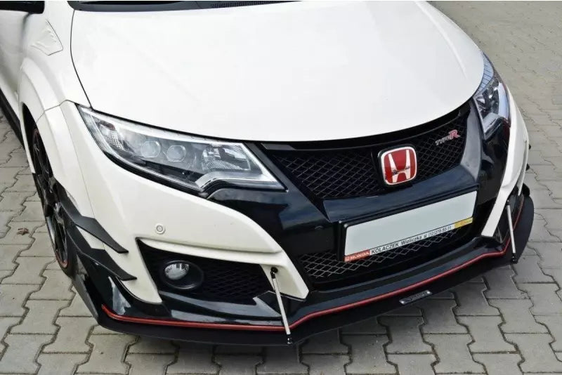 Maxton Design Street Pro Frontlippe V.2 für Honda Civic IX Mk9 Type R schwarz – Ansicht 2