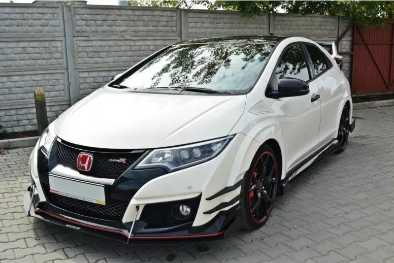 Maxton Design Street Pro Frontlippe V.2 für Honda Civic IX Mk9 Type R schwarz – Ansicht 4