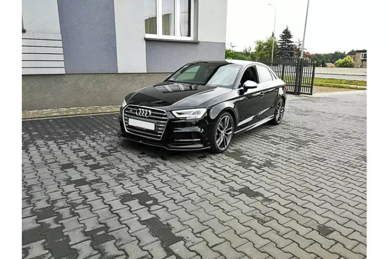 Maxton Design Frontlippe V.2 für Audi S3 / A3 S-Line 8V Facelift Hochglanz schwarz – Ansicht 2