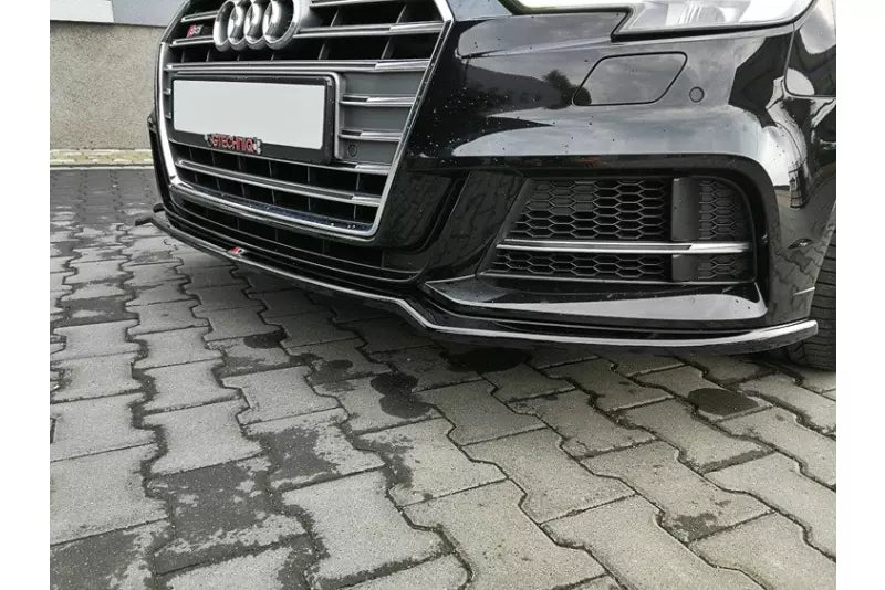 Maxton Design Frontlippe V.2 für Audi S3 / A3 S-Line 8V Facelift Hochglanz schwarz – Ansicht 3