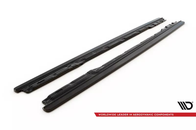Maxton Design Seitenschweller (Paar) für Audi S4 / A4 S-Line B9 Hochglanz schwarz – Ansicht 4