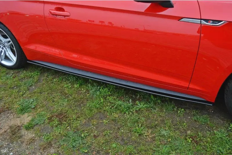 Maxton Design Seitenschweller (Paar) für Audi A5 / A5 S-Line B9 F5 Hochglanz schwarz – Ansicht 1