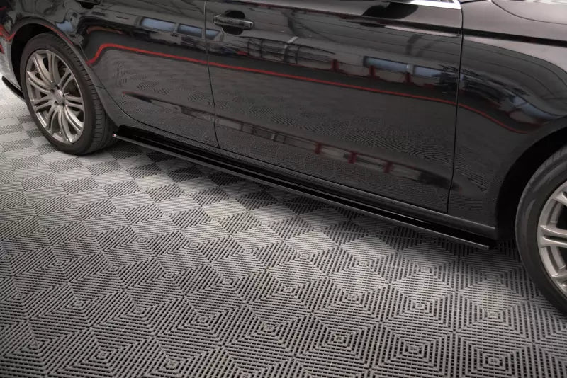 Maxton Design Seitenschweller (Paar) für Audi A6 C7 Hochglanz schwarz – Ansicht 2