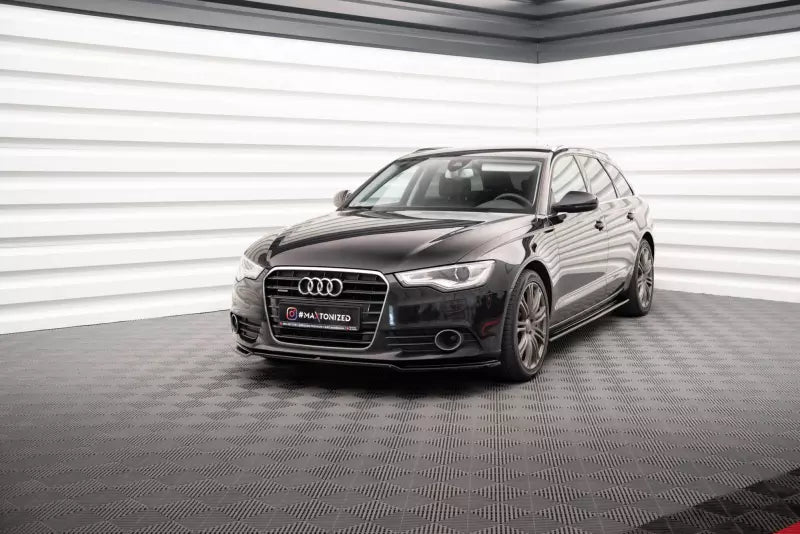 Maxton Design Seitenschweller (Paar) für Audi A6 C7 Hochglanz schwarz – Ansicht 3