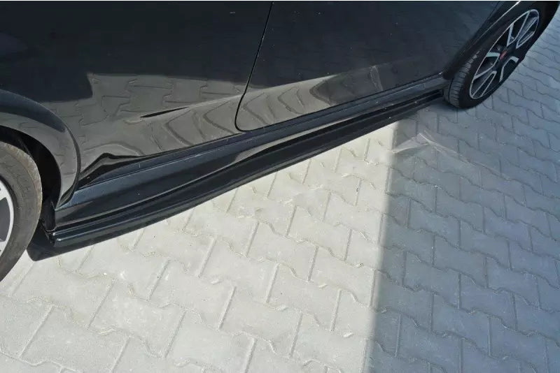 Maxton Design Seitenschweller (Paar) für Fiat Punto Evo Abarth Hochglanz schwarz – Ansicht 4