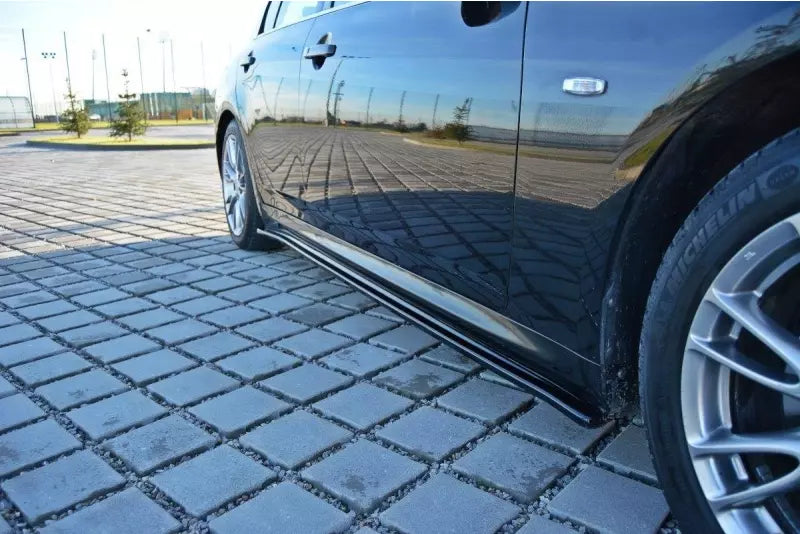 Maxton Design Seitenschweller (Paar) für Infinity G37 Limo Hochglanz schwarz – Ansicht 2