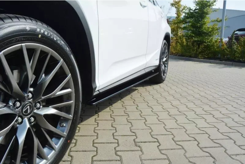 Maxton Design Seitenschweller (Paar) für Lexus RX Mk4 Hochglanz schwarz – Ansicht 1