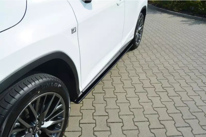 Maxton Design Seitenschweller (Paar) für Lexus RX Mk4 Hochglanz schwarz – Ansicht 3