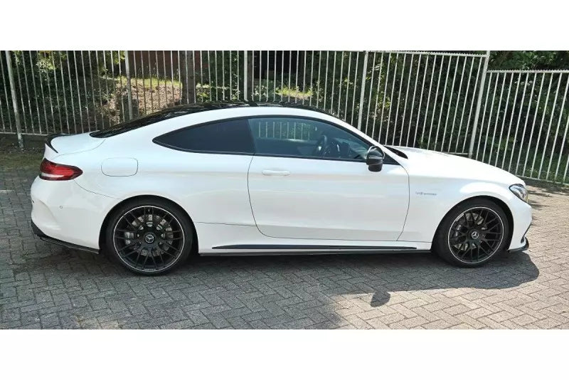 Maxton Design Seitenschweller (Paar) für Mercedes C-Klasse C205 63 AMG Coupe Hochglanz schwarz – Ansicht 1