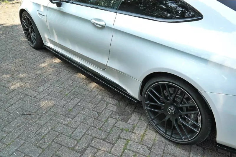 Maxton Design Seitenschweller (Paar) für Mercedes C-Klasse C205 63 AMG Coupe Hochglanz schwarz – Ansicht 3