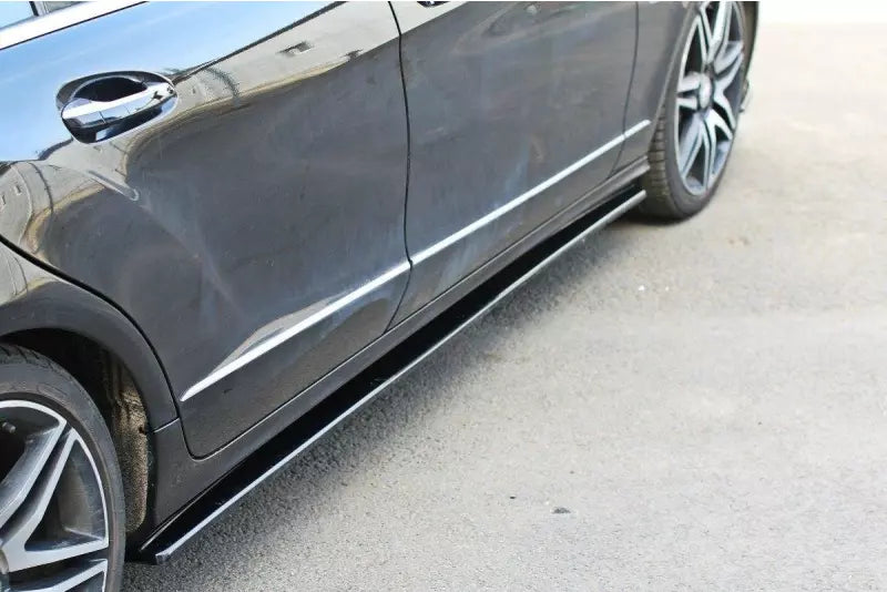 Maxton Design Seitenschweller (Paar) für Mercedes CLS C218 Hochglanz schwarz – Ansicht 1