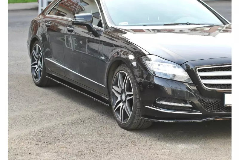 Maxton Design Seitenschweller (Paar) für Mercedes CLS C218 Hochglanz schwarz – Ansicht 2