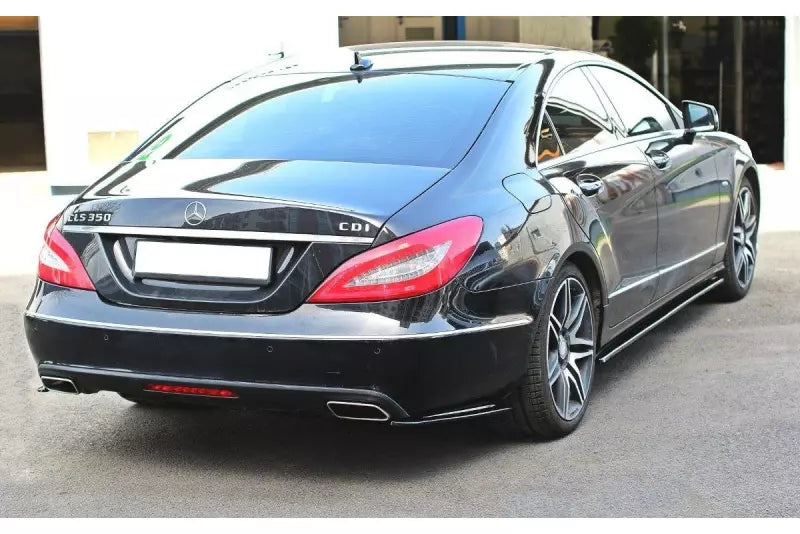 Maxton Design Seitenschweller (Paar) für Mercedes CLS C218 Hochglanz schwarz – Ansicht 3
