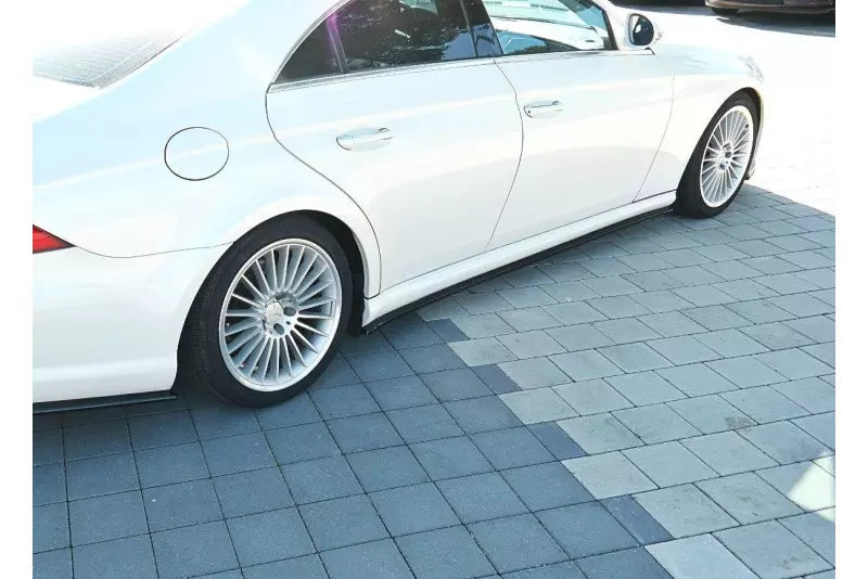 Maxton Design Seitenschweller (Paar) für Mercedes CLS 55AMG C219 Hochglanz schwarz – Ansicht 2