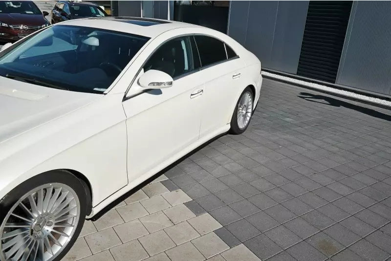 Maxton Design Seitenschweller (Paar) für Mercedes CLS 55AMG C219 Hochglanz schwarz – Ansicht 3