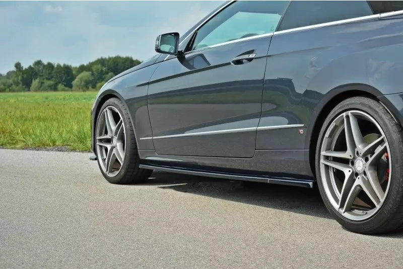 Maxton Design Seitenschweller (Paar) für Mercedes E-Klasse W212 Hochglanz schwarz – Ansicht 2