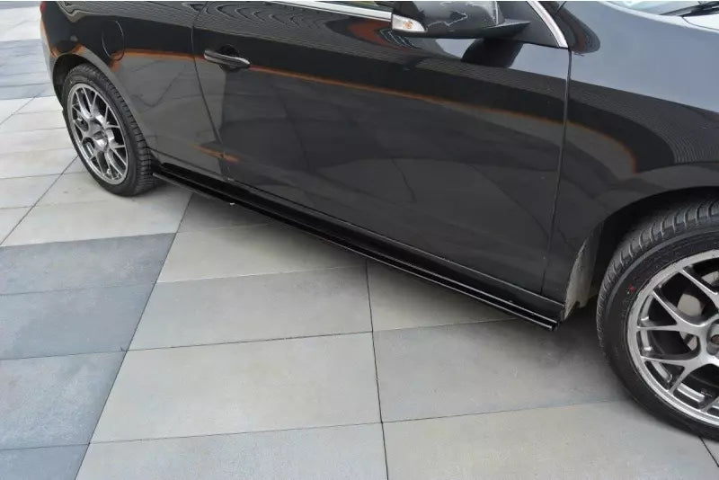 Maxton Design Seitenschweller (Paar) für Renault Laguna 3 Coupe Hochglanz schwarz – Ansicht 2