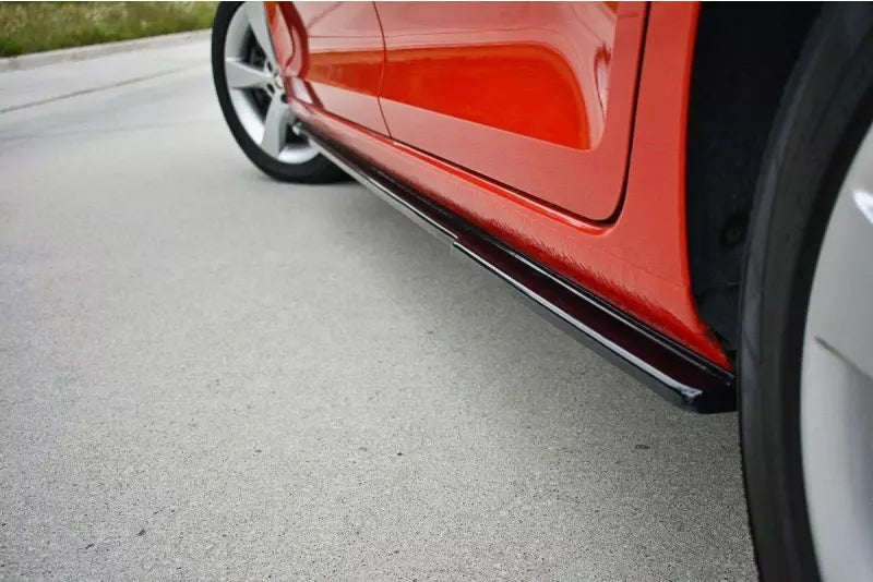 Maxton Design Seitenschweller (Paar) für Skoda Rapid Spaceback Hochglanz schwarz – Ansicht 2