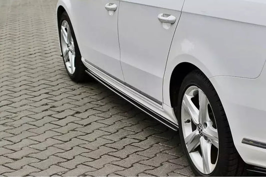 Maxton Design Seitenschweller (Paar) für VW Passat B7 R-Line Hochglanz schwarz – Ansicht 1