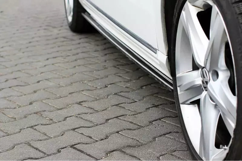 Maxton Design Seitenschweller (Paar) für VW Passat B7 R-Line Hochglanz schwarz – Ansicht 3
