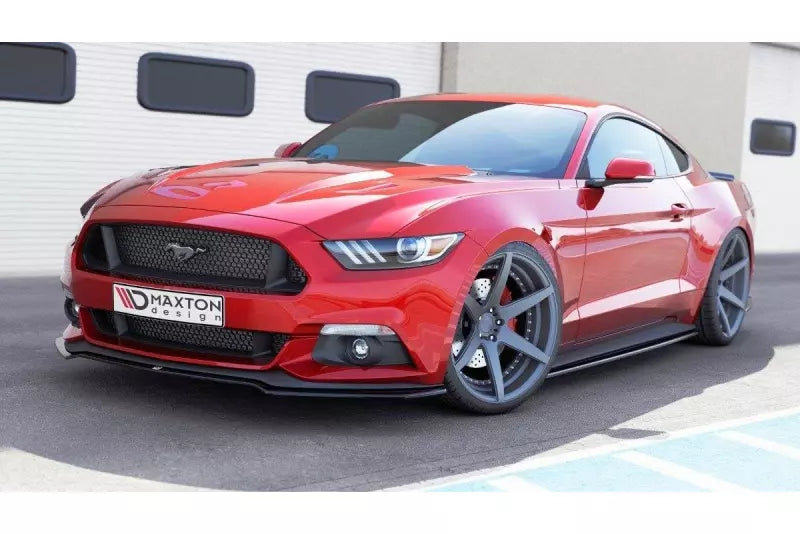 Maxton Design Frontlippe V.1 für Ford Mustang Mk6 Hochglanz schwarz – Ansicht 1