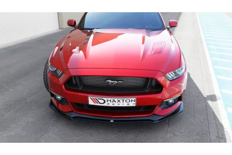 Maxton Design Frontlippe V.1 für Ford Mustang Mk6 Hochglanz schwarz – Ansicht 2