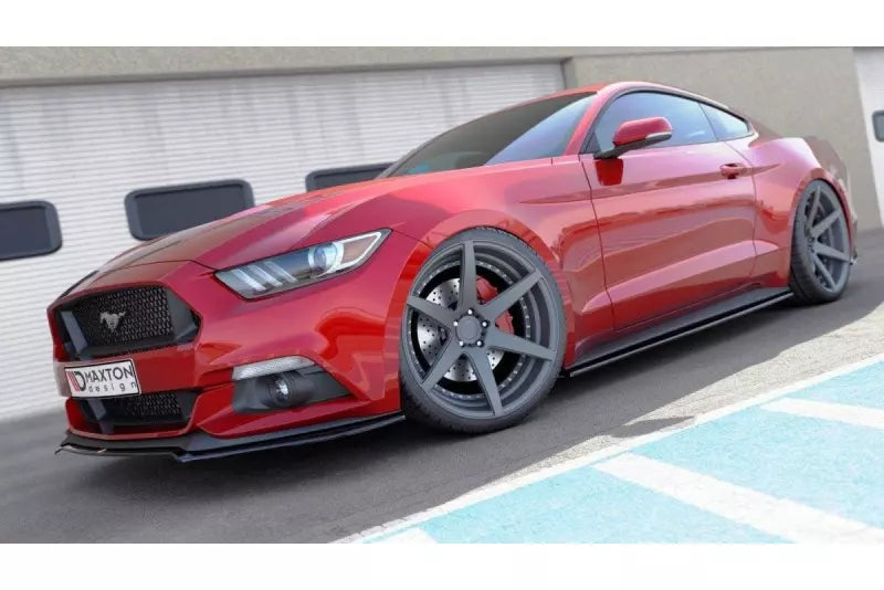 Maxton Design Frontlippe V.1 für Ford Mustang Mk6 Hochglanz schwarz – Ansicht 3
