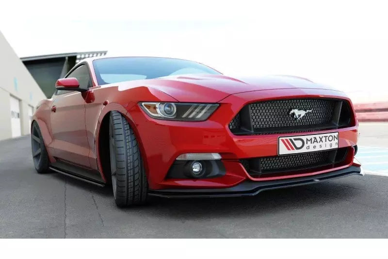 Maxton Design Frontlippe V.1 für Ford Mustang Mk6 Hochglanz schwarz – Ansicht 4