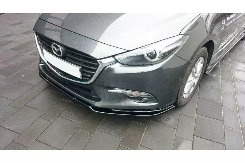 Maxton Design Frontlippe V.1 für Mazda 3 BM (Mk3) Facelift Hochglanz schwarz – Ansicht 2