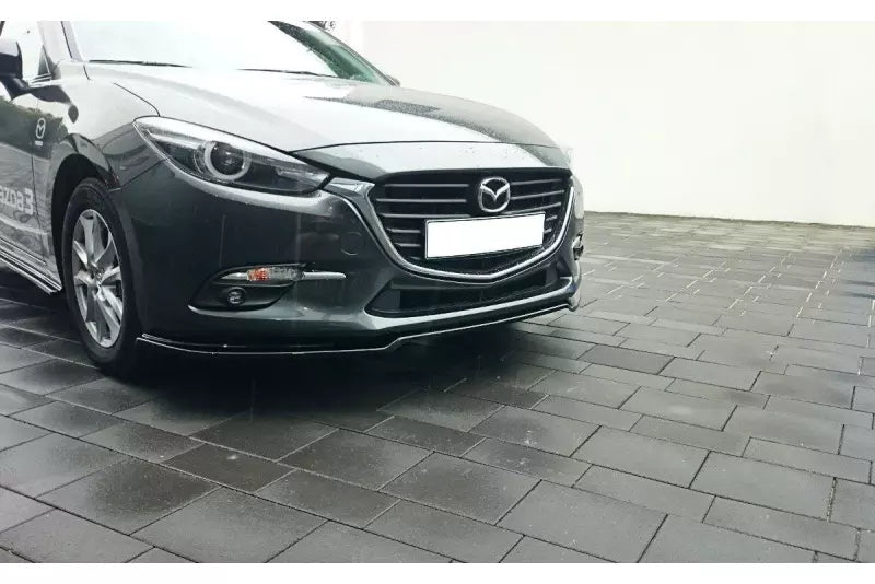 Maxton Design Frontlippe V.1 für Mazda 3 BM (Mk3) Facelift Hochglanz schwarz – Ansicht 3