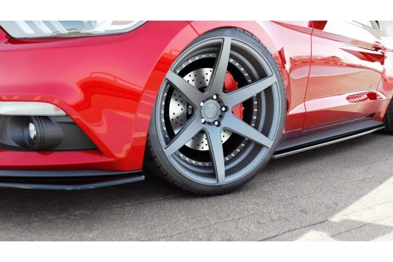 Maxton Design Seitenschweller (Paar) für Ford Mustang Mk6 Hochglanz schwarz – Ansicht 1