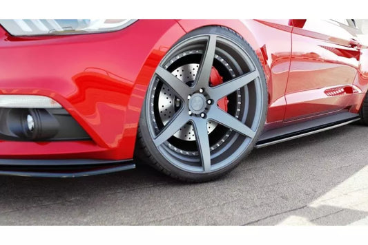 Maxton Design Seitenschweller (Paar) für Ford Mustang Mk6 Hochglanz schwarz – Ansicht 1