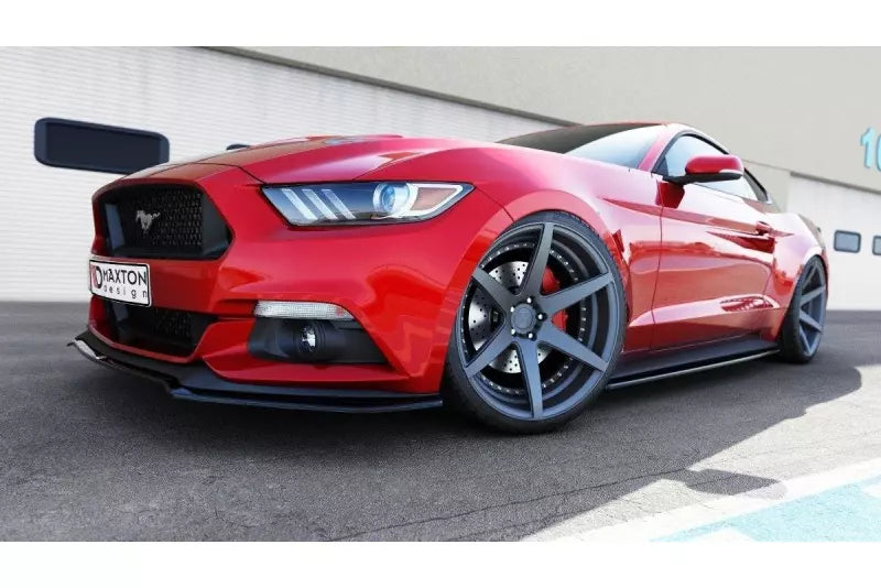 Maxton Design Seitenschweller (Paar) für Ford Mustang Mk6 Hochglanz schwarz – Ansicht 2