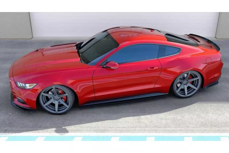 Maxton Design Seitenschweller (Paar) für Ford Mustang Mk6 Hochglanz schwarz – Ansicht 3