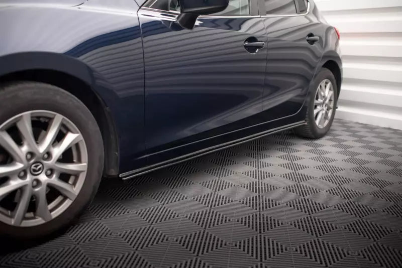 Maxton Design Seitenschweller (Paar) für Mazda 3 BM (Mk3) Facelift Hochglanz schwarz – Ansicht 1