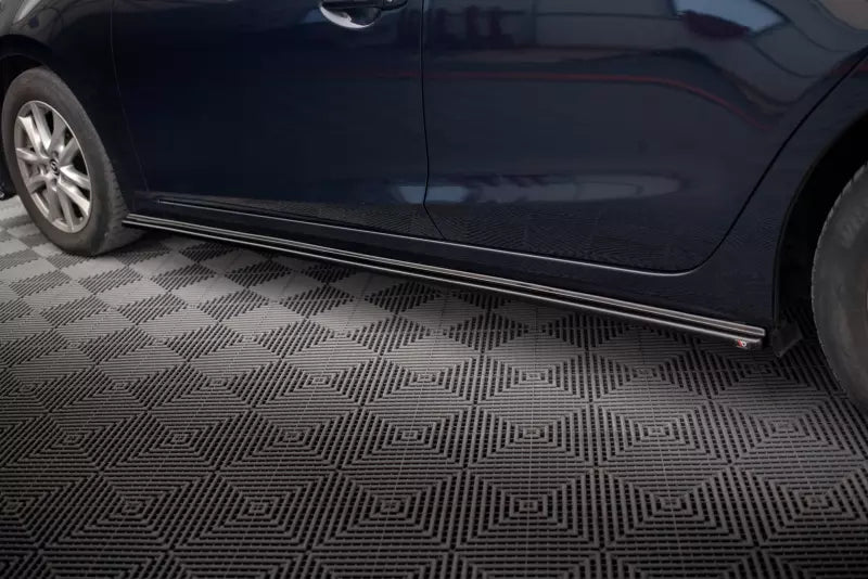 Maxton Design Seitenschweller (Paar) für Mazda 3 BM (Mk3) Facelift Hochglanz schwarz – Ansicht 2