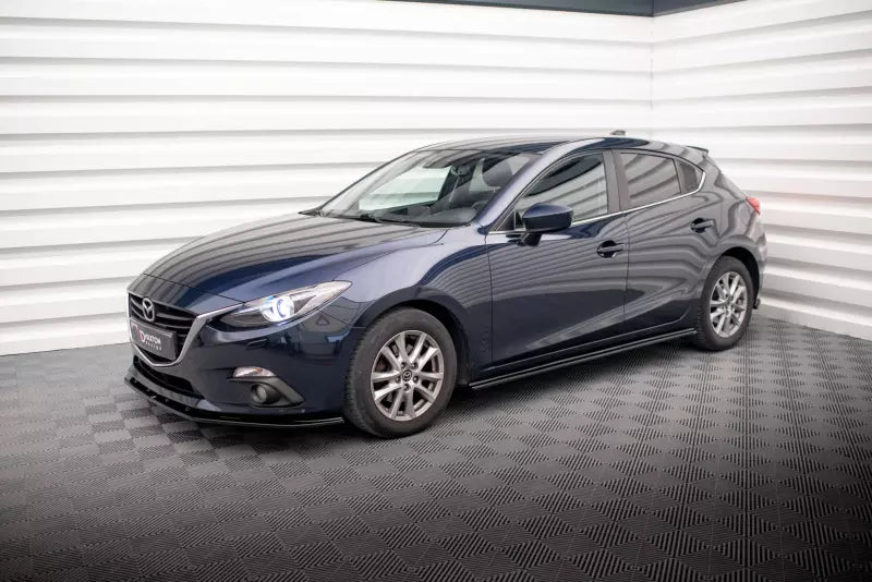 Maxton Design Seitenschweller (Paar) für Mazda 3 BM (Mk3) Facelift Hochglanz schwarz – Ansicht 3