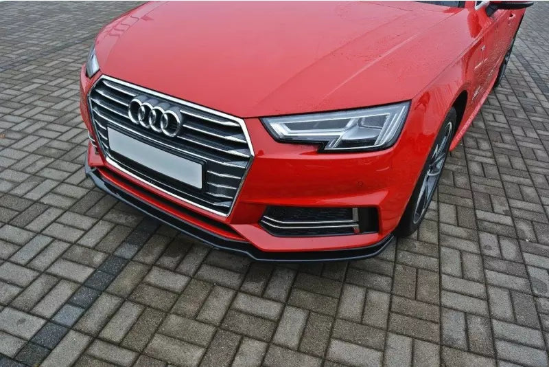 Maxton Design Frontlippe V.1 für Audi S4 / A4 S-Line B9 Hochglanz schwarz – Ansicht 1