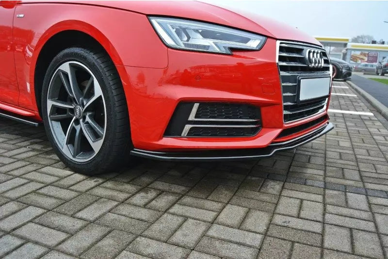 Maxton Design Frontlippe V.1 für Audi S4 / A4 S-Line B9 Hochglanz schwarz – Ansicht 2