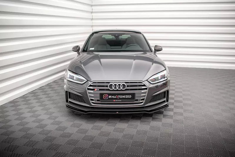 Maxton Design Frontlippe V.1 für Audi S5 / A5 S-Line Coupe / Sportback B9 F5 Hochglanz schwarz – Ansicht 2