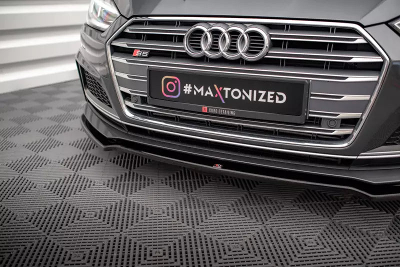 Maxton Design Frontlippe V.1 für Audi S5 / A5 S-Line Coupe / Sportback B9 F5 Hochglanz schwarz – Ansicht 3