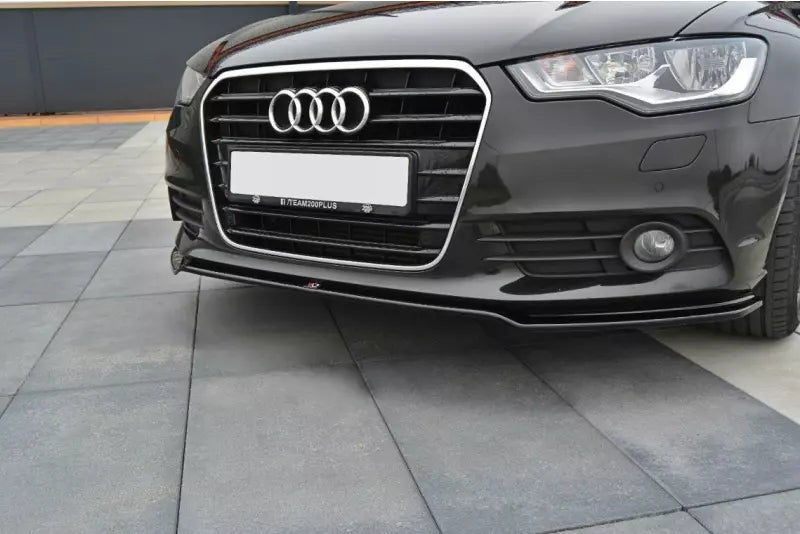 Maxton Design Frontlippe V.1 für Audi A6 C7 Hochglanz schwarz – Ansicht 1