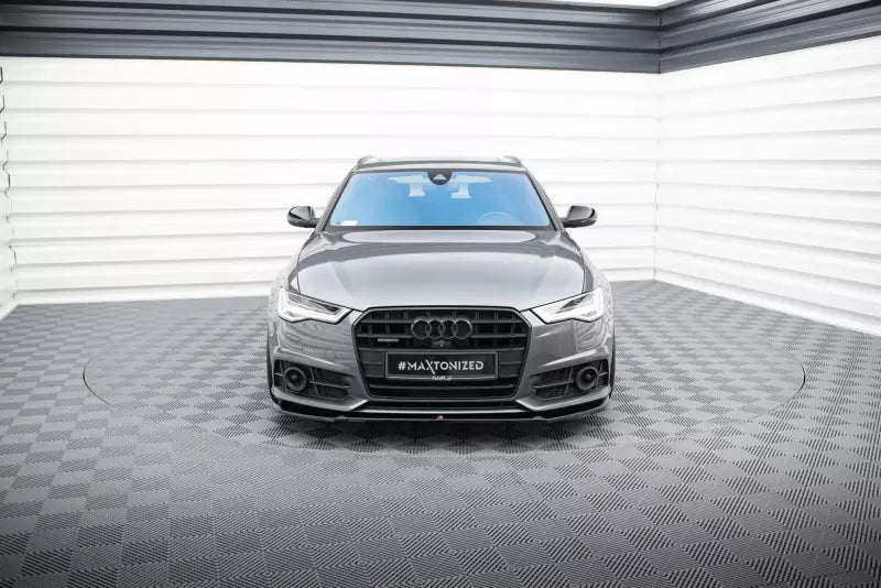 Maxton Design Frontlippe V.1 für Audi A6 / S6 / A6 S-Line 4G / C7 Facelift Hochglanz schwarz – Ansicht 2