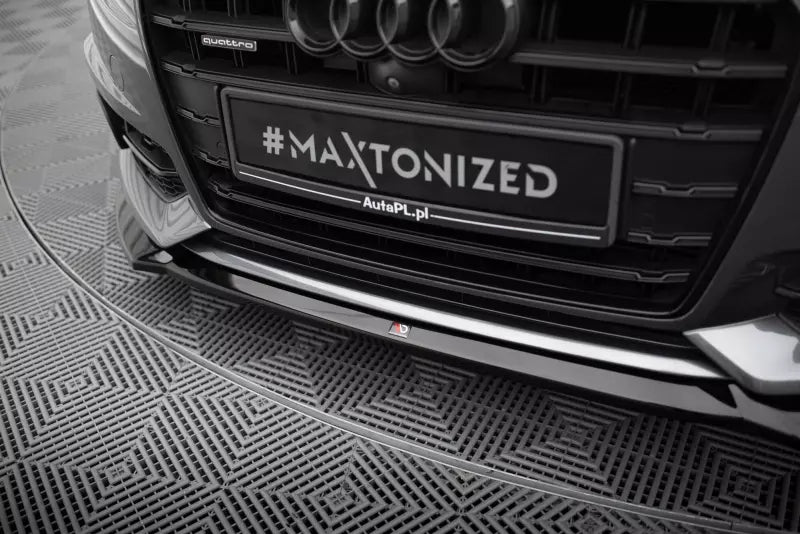 Maxton Design Frontlippe V.1 für Audi A6 / S6 / A6 S-Line 4G / C7 Facelift Hochglanz schwarz – Ansicht 3