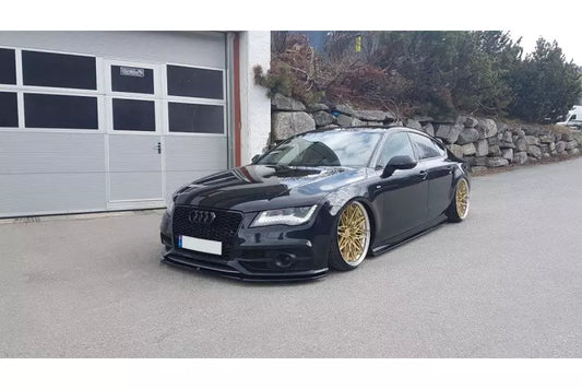 Maxton Design Frontlippe V.1 für Audi S7 / A7 S-Line C7 Hochglanz schwarz – Ansicht 1