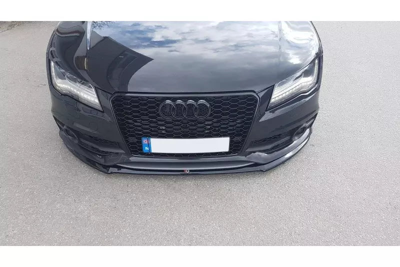 Maxton Design Frontlippe V.1 für Audi S7 / A7 S-Line C7 Hochglanz schwarz – Ansicht 2